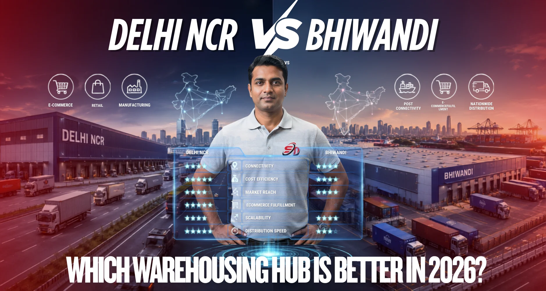 Delhi NCR vs Bhiwandi: Which Warehousing Hub Is Better in 2026?